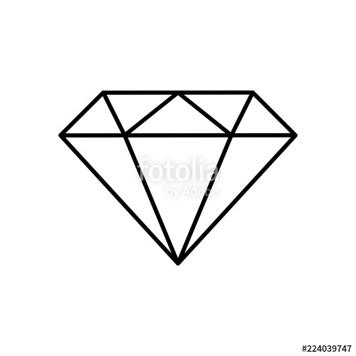 Diamond Line Drawing Vector at Vectorified.com | Collection of Diamond