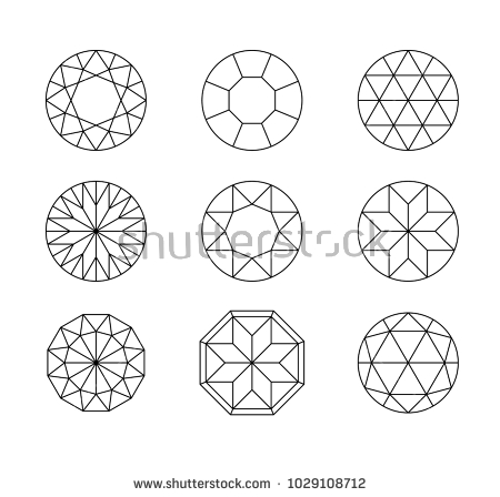 450x448 Huge Collection Of 'diamond Line Drawing' Download More Than