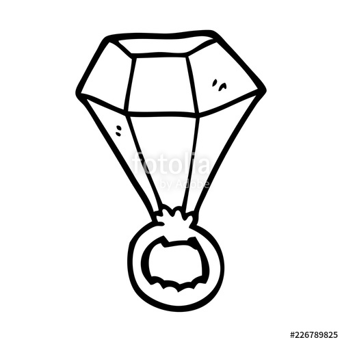 500x500 Line Drawing Cartoon Diamond Ring Stock Image And Royalty Free