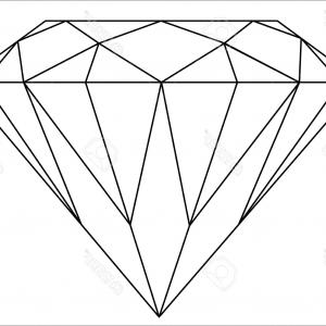 300x300 Continuous Line Drawing Diamond Outline Vector Hoodamathrun