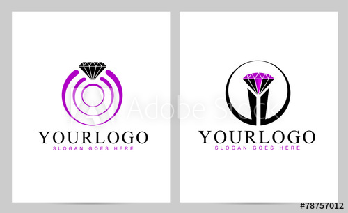 500x306 Diamond Logo Vector Creative Ring Logo Design