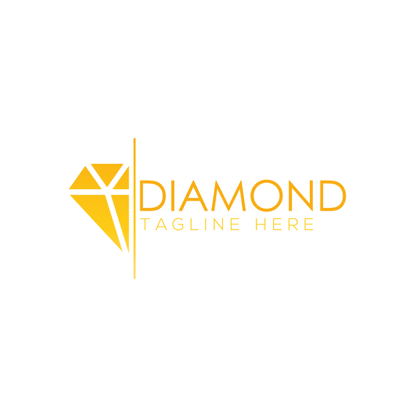 600x600 Diamond Logo Design Vector Set Free Download