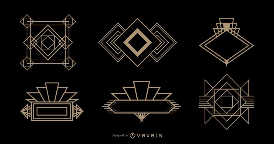 900x473 Diamond Logo Art Deco Set