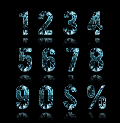Diamond Numbers Vector