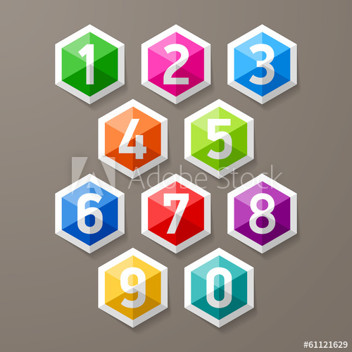 500x500 Diamond Shaped Glass Numbers Set