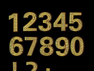 310x233 Diamond With Golden Numbers And Symbol Vector Free Vectors Ui