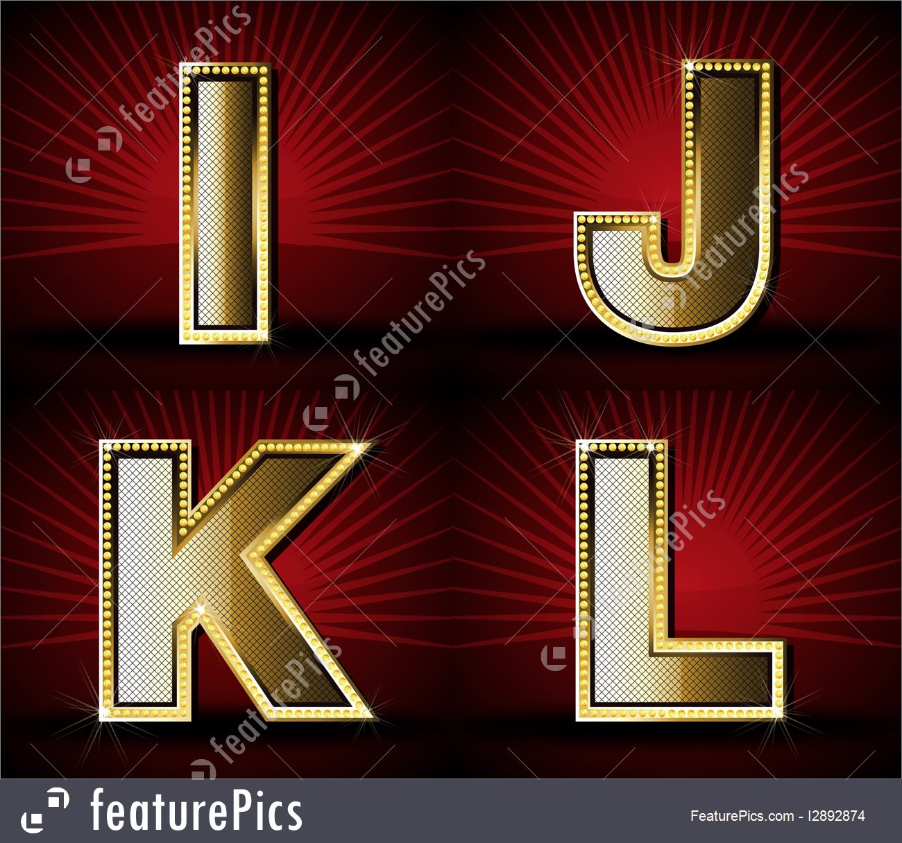 1300x1216 Vector Luxurious Gold Diamond Alphabet