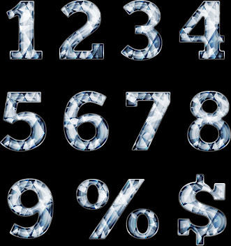 331x352 Vector Diamond Numbers Free Vector Download
