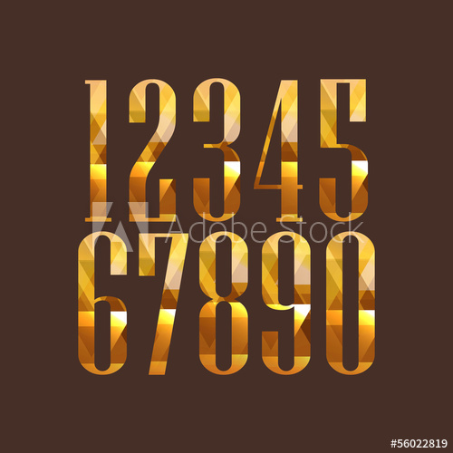 500x500 Illustration With Diamond Numbers Set