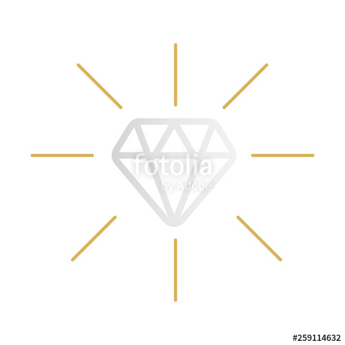 500x500 Diamond Icon Brilliant Vector Icon Diamond Outline Vector Sign