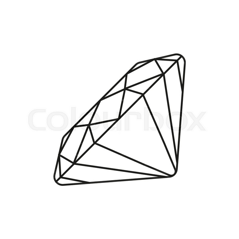 800x800 Diamond Icon Outline Diamond Vector Stock Vector Colourbox