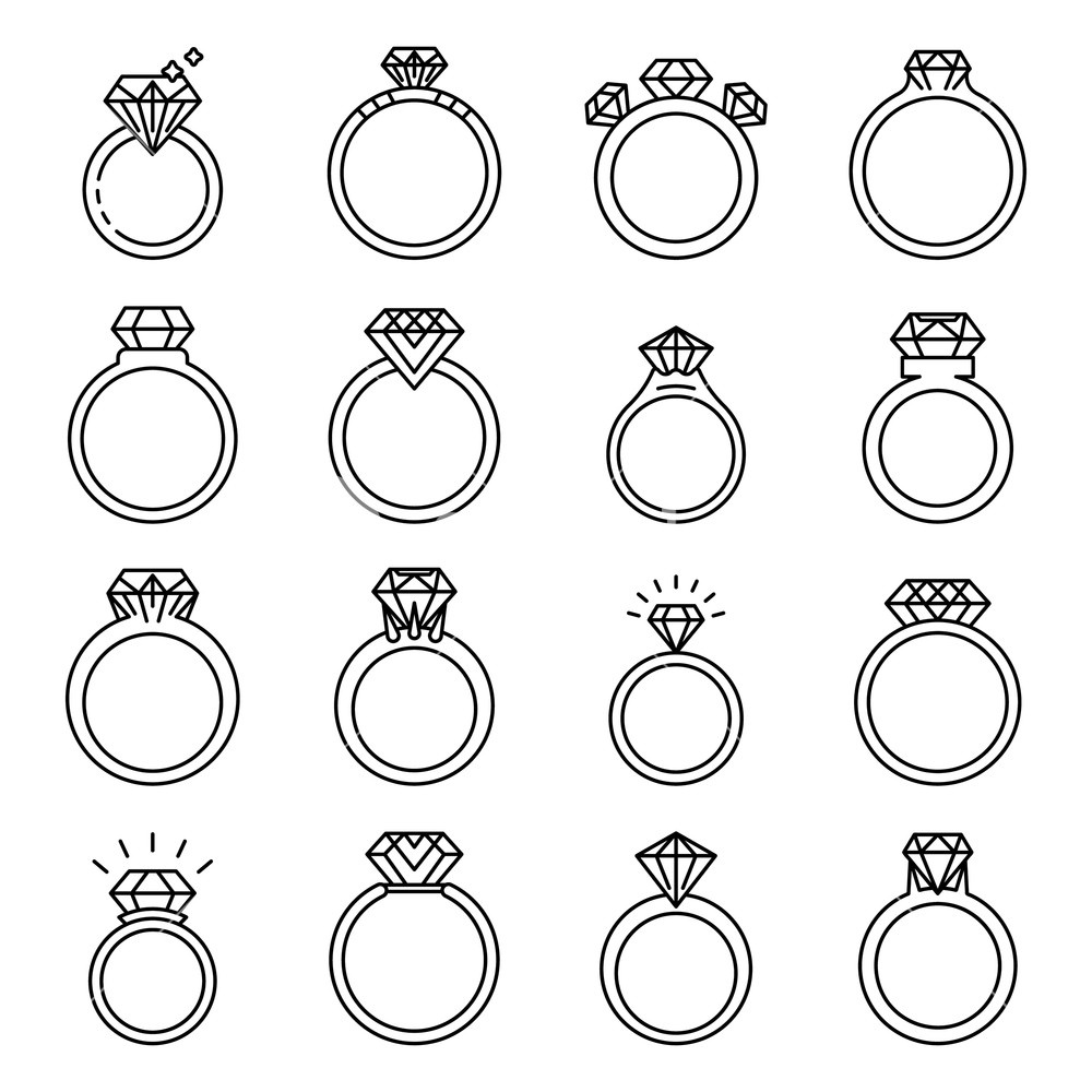 Diamond Outline Vector at Vectorified.com | Collection of Diamond ...