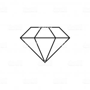 300x300 Photostock Vector Diamond Simple Icon Pictogram Outline Vector