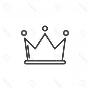 300x300 Royal Crown For King Or Queen And Diamond Outline Vector