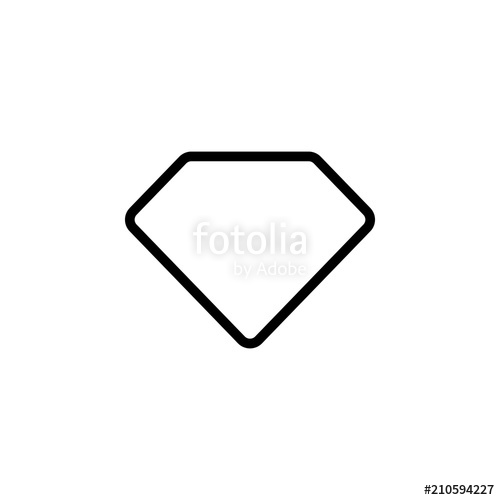 500x500 The Icon Of Diamond Simple Outline Icon Illustration, Vector