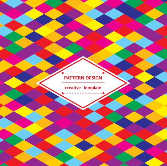 Colored Diamond Seamless Pattern Vector Free Download 583x579 Colored Diamond Seamless Pattern Vector Free Download