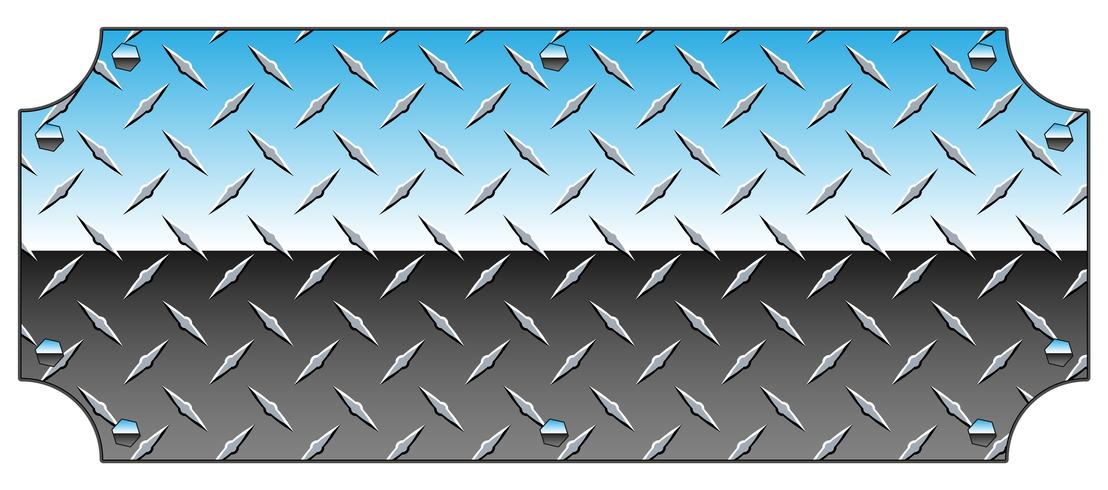 1108x490 Brilliant Chrome Diamond Plate Metal Sign Background Vector