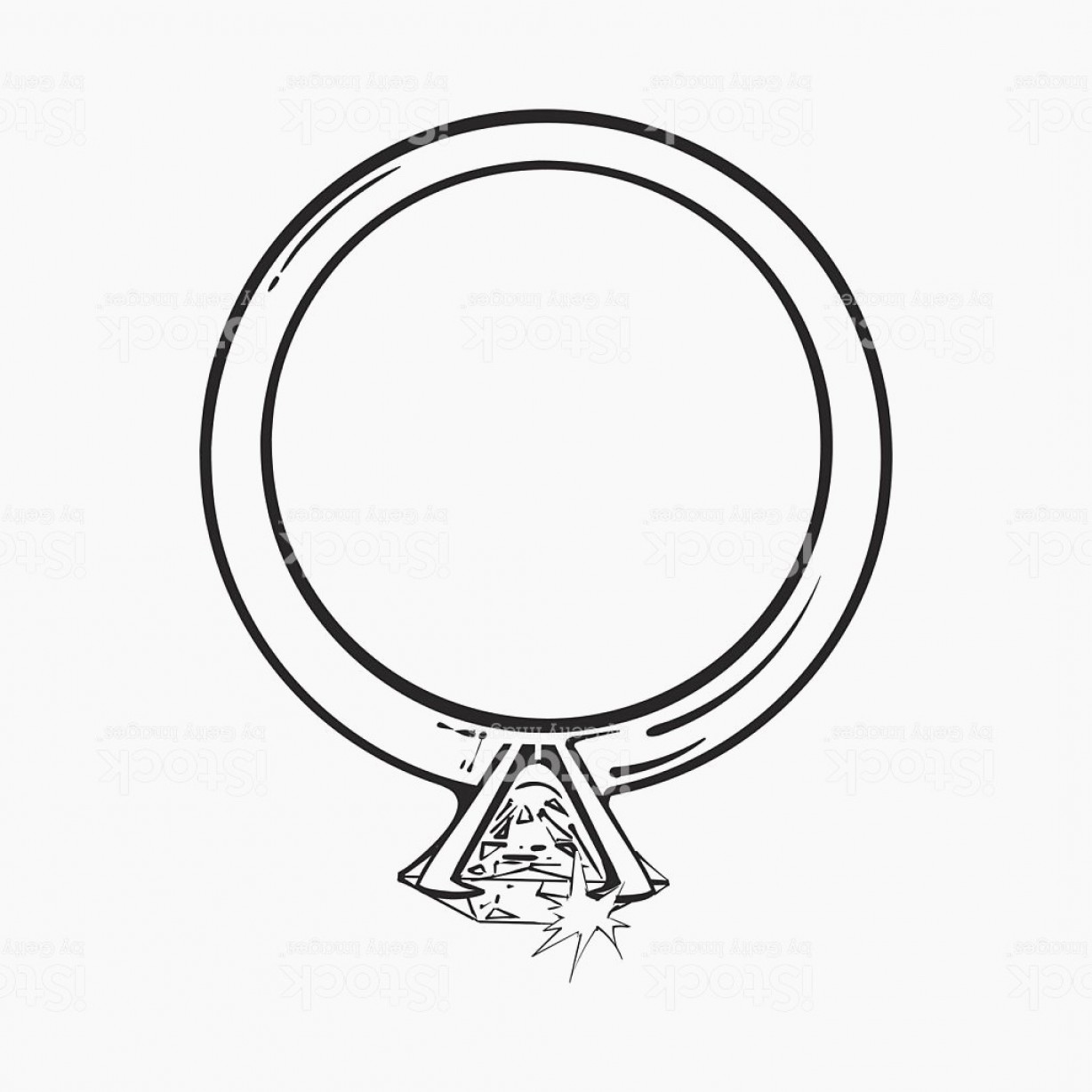 Diamond Ring Vector Lovely Golden Engagement Ring With A Big 1228x1228 Diamond Ring Vector Lovely Golden Engagement Ring With A Big