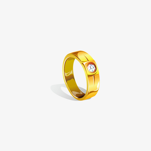 500x500 Golden Diamond Ring Material, Diamond Vector, Ring Vector, Golden