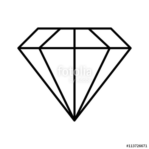500x500 Diamond Shape Design Gem Icon Vector Graphic Stock Image