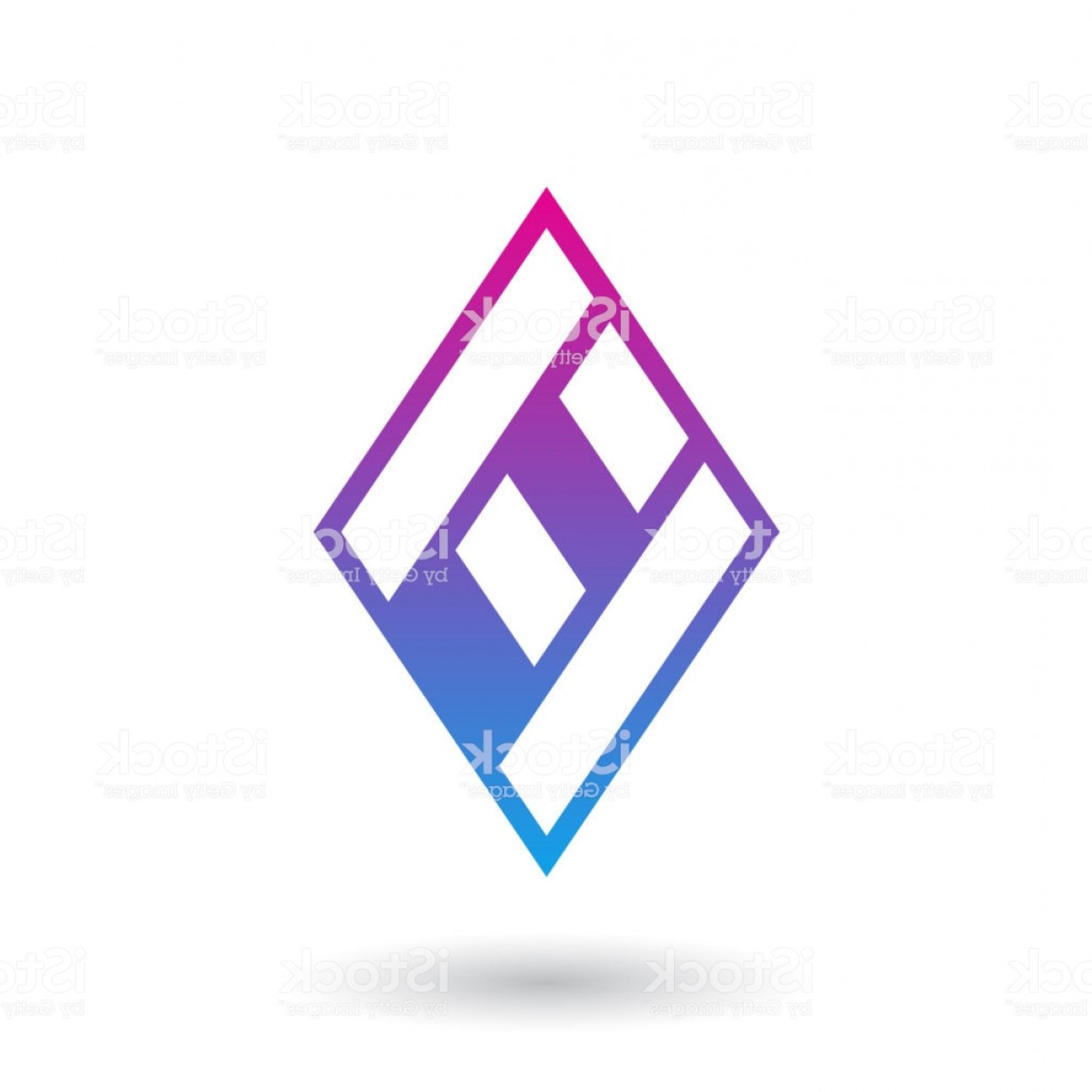 1228x1228 Magenta And Blue Diamond Shaped Letter A Vector Illustration Gm