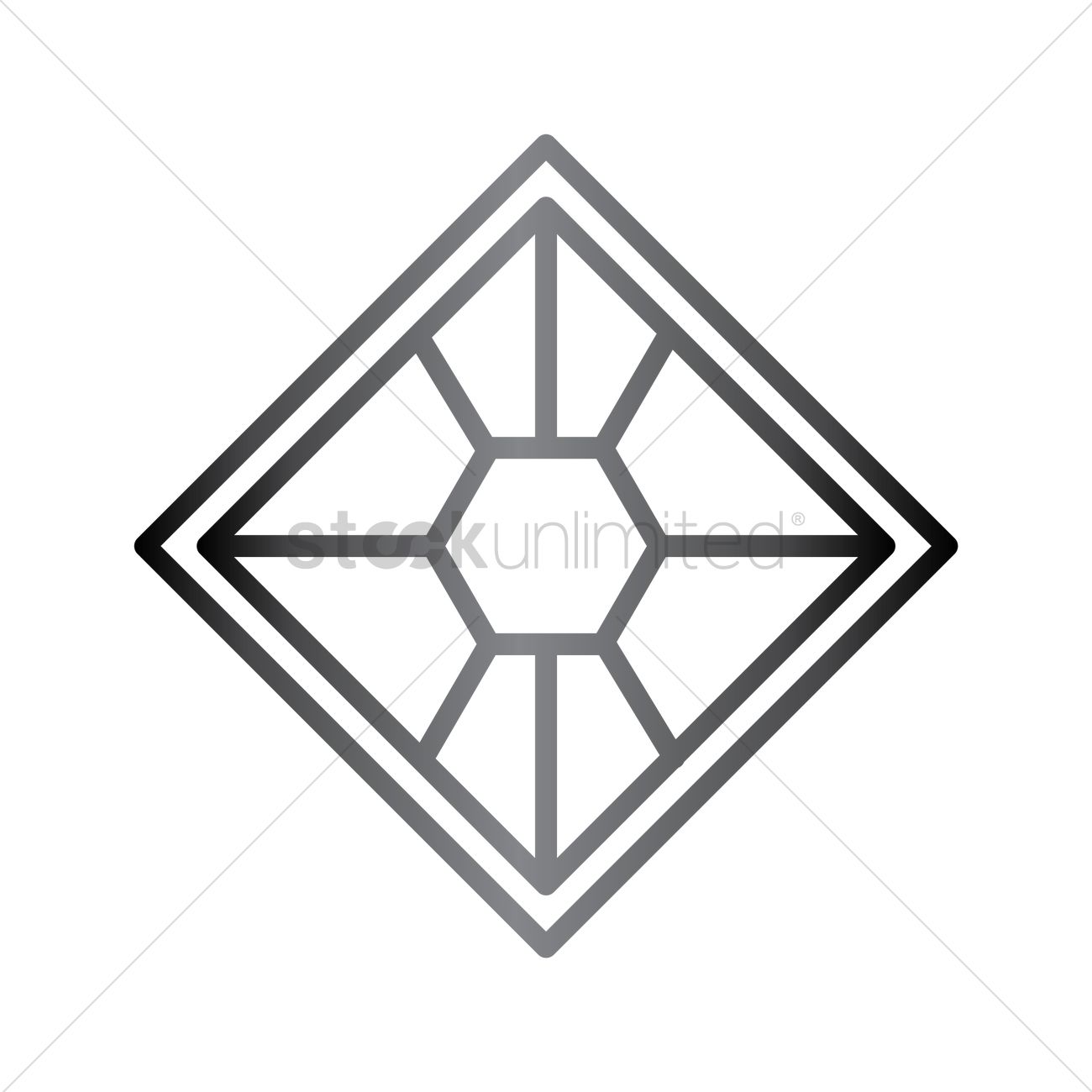 1300x1300 Square Diamond Shape Vector Image