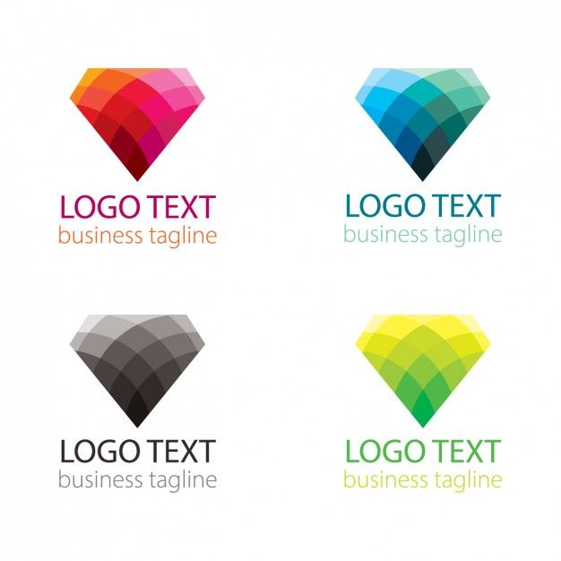 626x626 Colorful Set Of Logo With Diamond Shape Vector Free Download