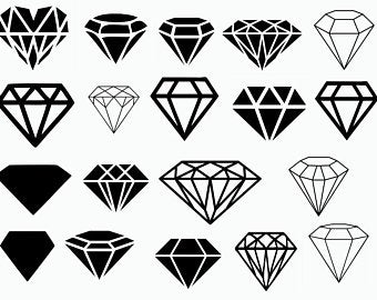 340x270 Diamond Silhouette Etsy