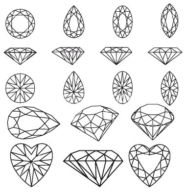 380x400 Diamond Silhouette Vector