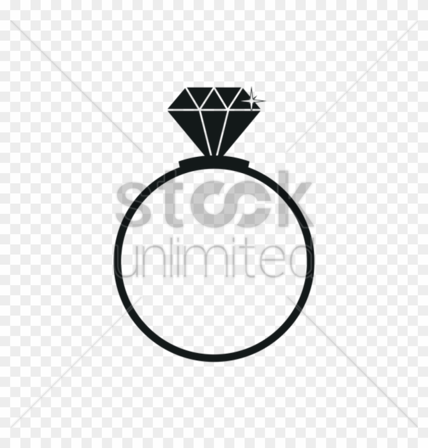 840x880 Diamond Ring Silhouette Vector Image