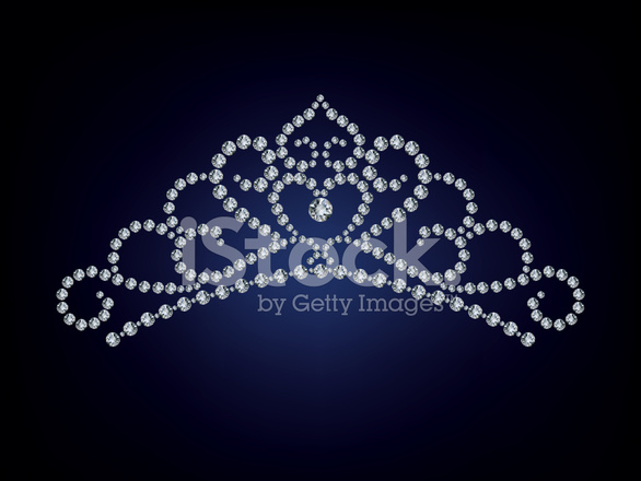 586x440 Diamond Tiara Vector Illustration Stock Vector