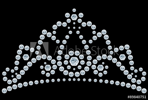 500x340 Elegant Diamond Tiara, Vector Illustration