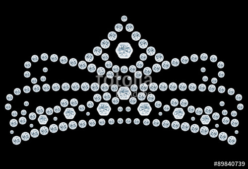 500x340 Elegant Diamond Tiara, Vector Illustration Stock Image