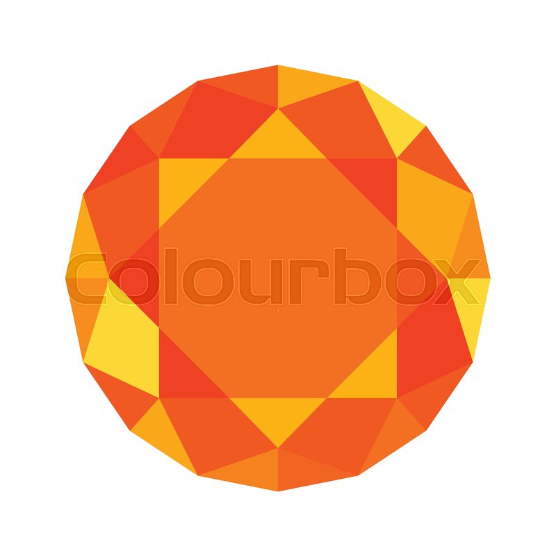 800x800 Diamond Round Shape, Looks Top View Stock Vector Colourbox