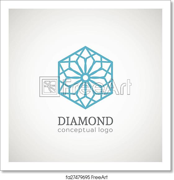 561x581 Free Art Print Of Diamond Logo Isolated On White Illustration