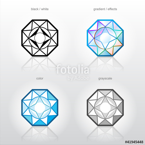 500x500 Identity Sign For Jewelry Companies Diamond In Top View Stock