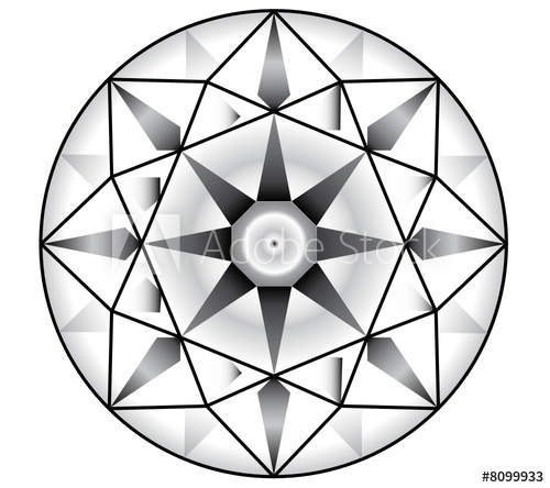 500x444 Single Diamond Top View