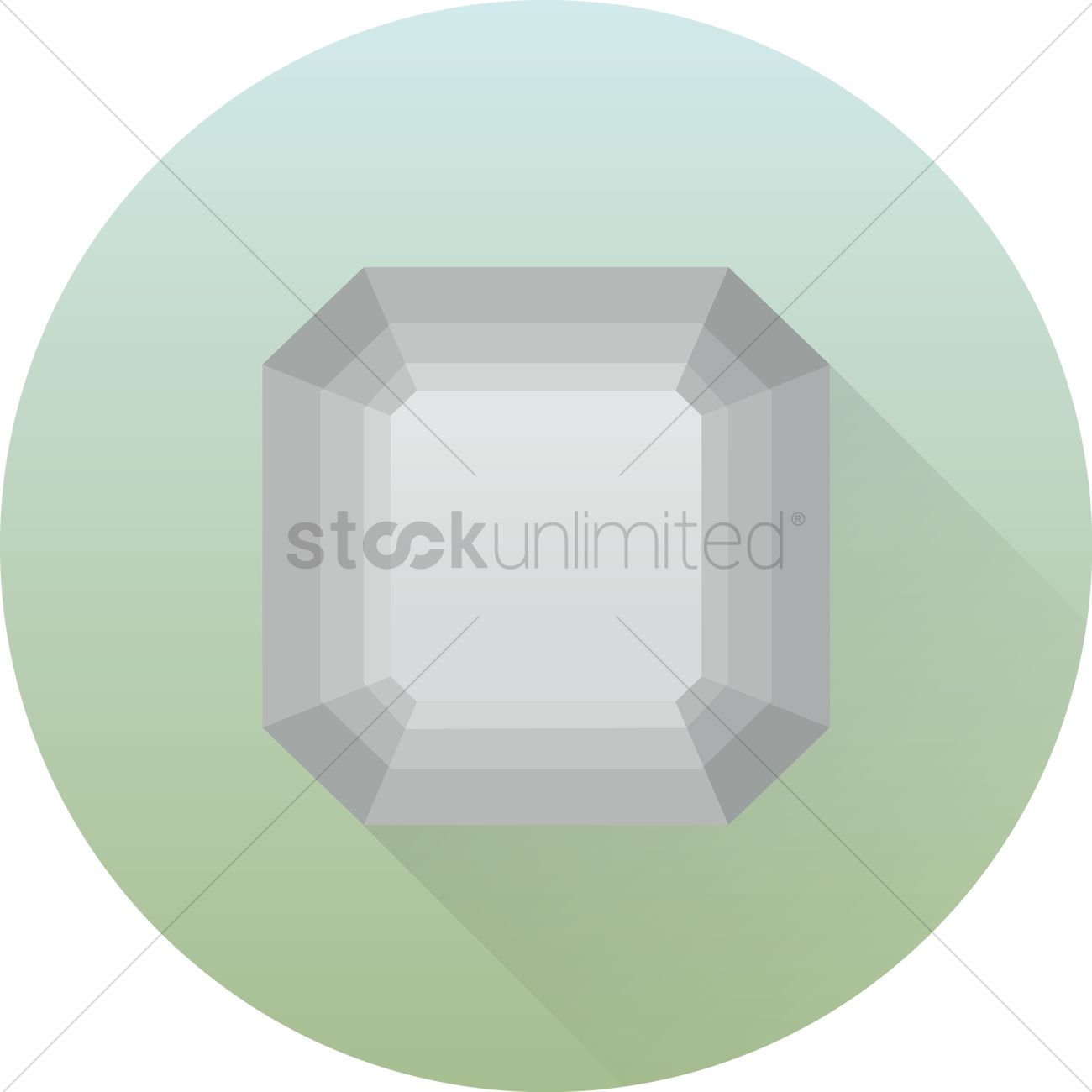1300x1300 Top View Of Diamond Vector Image