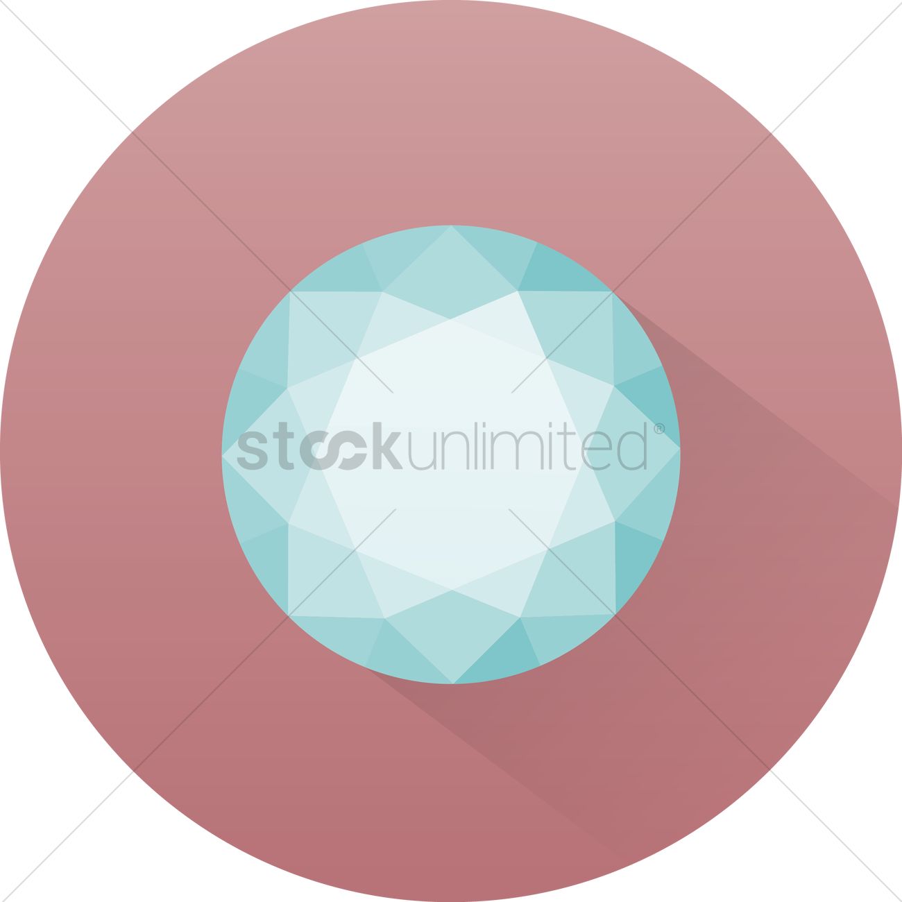 1300x1300 Top View Of Diamond Vector Image