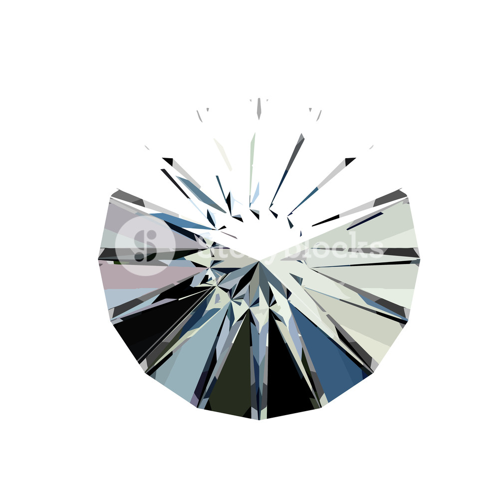 1000x998 Diamond In Top View Vector Illustration On White Background