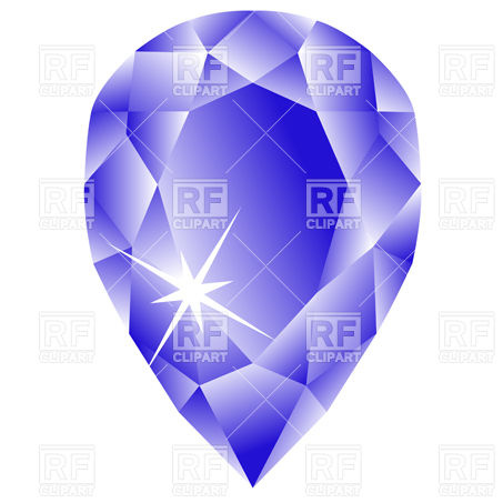 453x453 Drop Shaped Blue Diamond Vector Image Of Beauty, Fashion