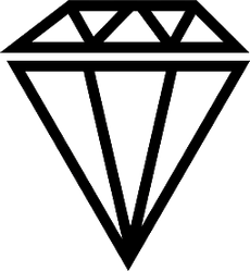 230x249 Big Diamond Vector Icon Sticker