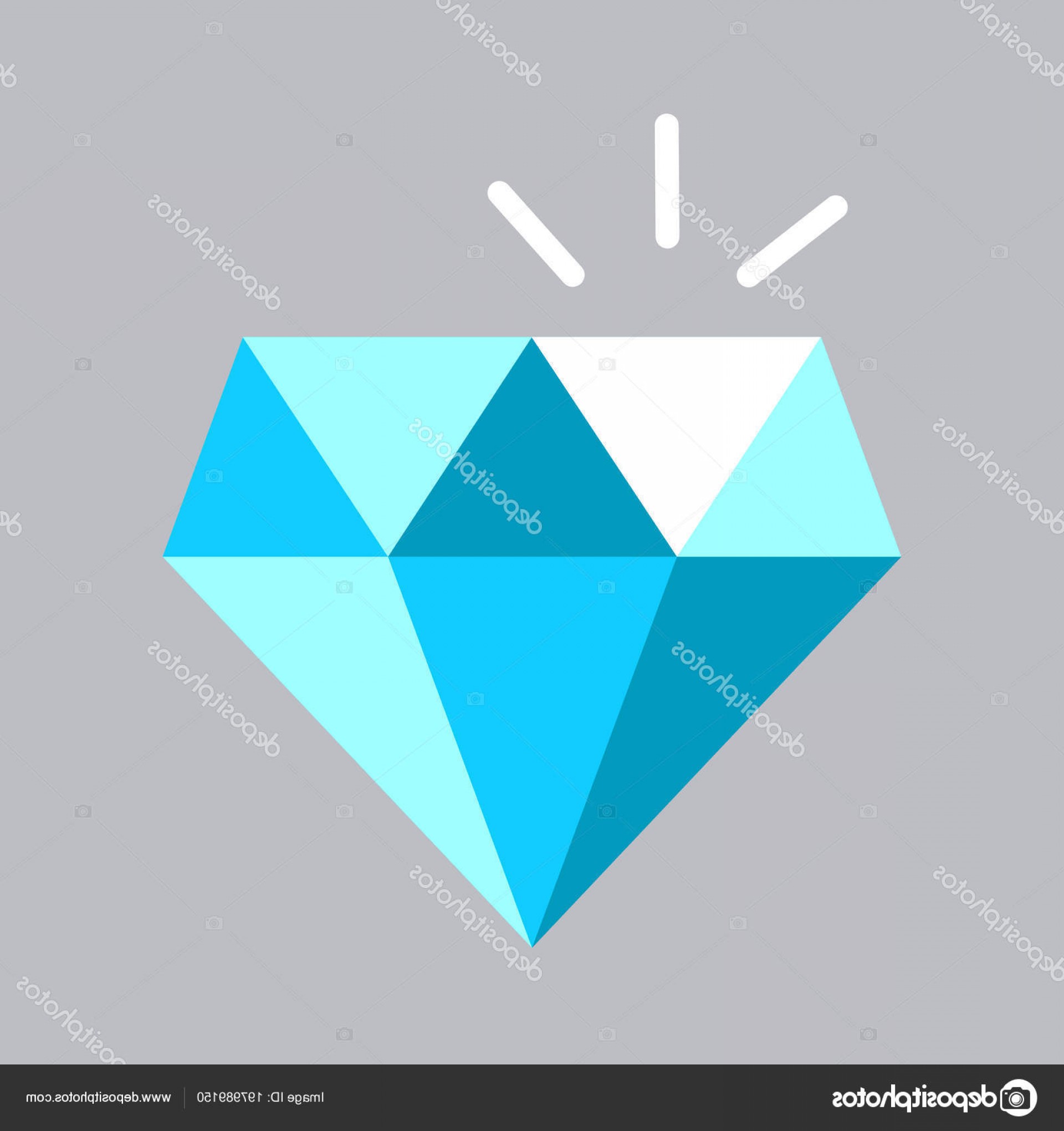 1920x2040 Stock Illustration Shining Blue Diamond Vector Icon Cultracing