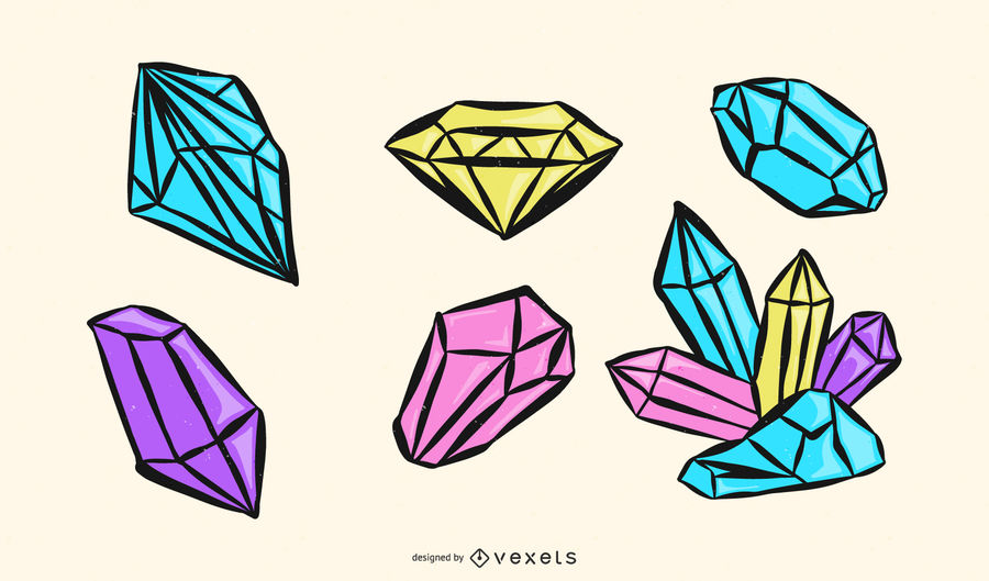 900x529 Colorful Diamond Vector Collection