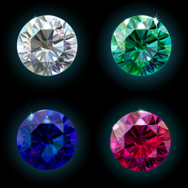 600x600 Colorful Diamond Vector Illustration Free Download