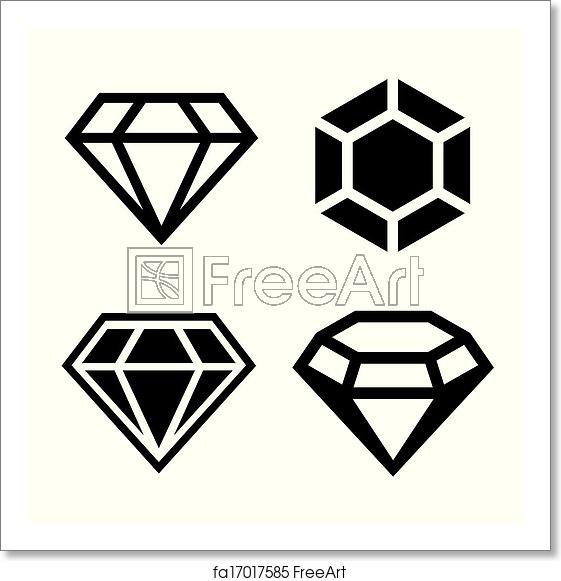 561x581 Free Art Print Of Diamond Vector Icons Set Diamond Vector Icons