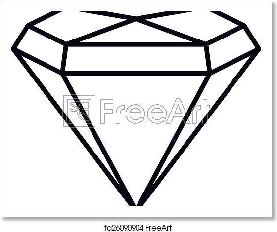 560x470 Free Art Print Of Diamond Vector Art Illustration Freeart