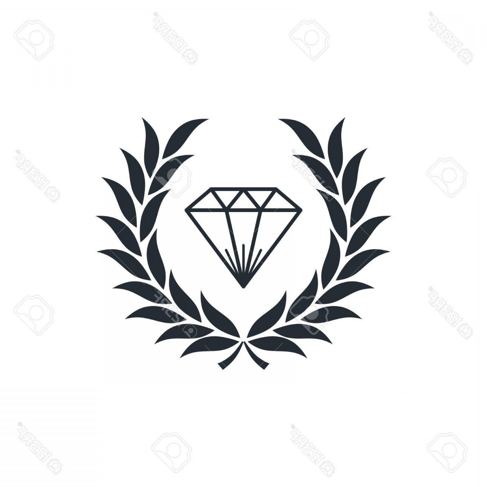 1560x1560 Photostock Vector Diamond Inside Wreath Theme Vector Art