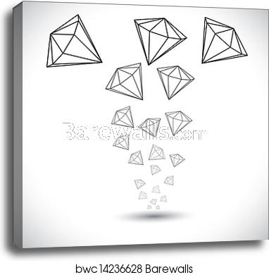 382x390 Black And White Diamond Jewel Stones Background Vector Graphic