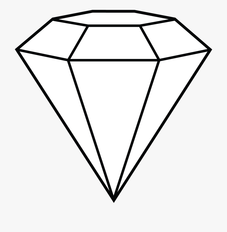 920x941 Diamond Line Art Free Clip Art